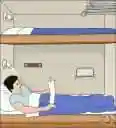 bunk - a bed on a ship or train