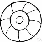 toroidal - of or relating to or shaped like a toroid