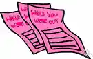 message - a communication (usually brief) that is written or spoken or signaled