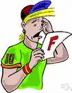 flunk - fail to get a passing grade