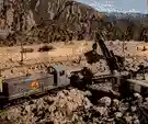 pit - a surface excavation for extracting stone or slate