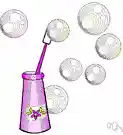 bubble - a hollow globule of gas (e.g., air or carbon dioxide)
