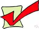 mark - put a check mark on or near or next to