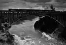 Niagara - a river flowing from Lake Erie into Lake Ontario