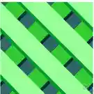 diagonal - (geometry) a straight line connecting any two vertices of a polygon that are not adjacent