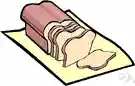 loaf - a shaped mass of baked bread that is usually sliced before eating