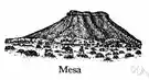 table - flat tableland with steep edges