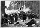 blockade - a war measure that isolates some area of importance to the enemy