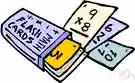 flashcard - a card with words or numbers or pictures that is flashed to a class by the teacher