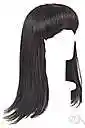 fringe - a border of hair that is cut short and hangs across the forehead