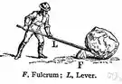 purchase - the mechanical advantage gained by being in a position to use a lever