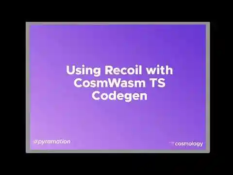 How to use Recoil for Interacting with CosmWasm Smart Contracts