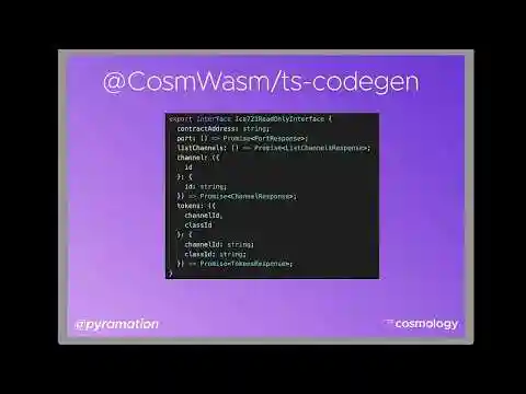 Overview of CosmWasm ts-codegen