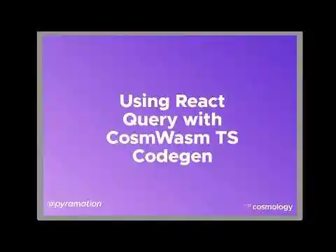 How to use React Query for Interacting with CosmWasm Smart Contracts