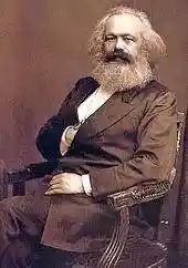 Photograph of Karl Marx facing the viewer