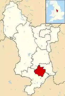 Shown within Derbyshire