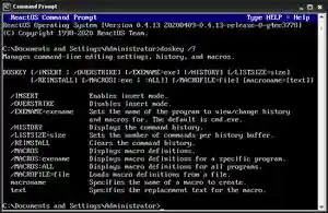 The ReactOS doskey command