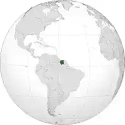 Location of Suriname (dark green) in South America (grey)