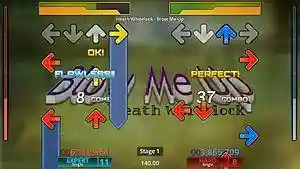 A screenshot of StepMania 5.0.5 gameplay.