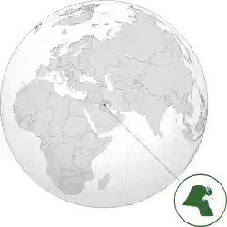 Location of Kuwait (green)