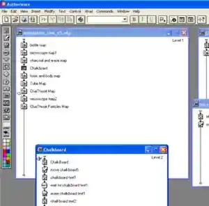 Macromedia Authorware 6 running on Windows XP