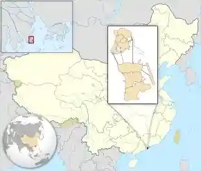 Location of Macau within China