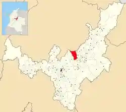 Location of the town and municipality of Duitama in Boyacá Department