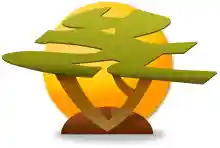 A stylized graphic of a tree