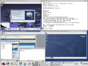 Xen running NetBSD and three Linux distributions