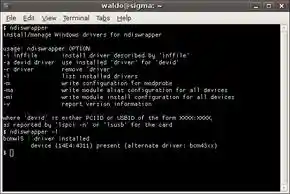 ndiswrapper command line
