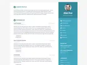 Online CV screenshot