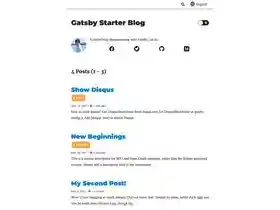 Gatsby Simple Blog screenshot