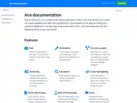 Ace documentation screenshot