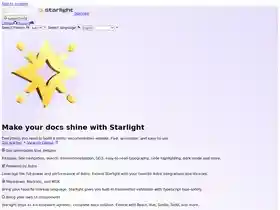 Starlight Docs screenshot