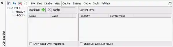 Internet Explorer Developer Toolbar