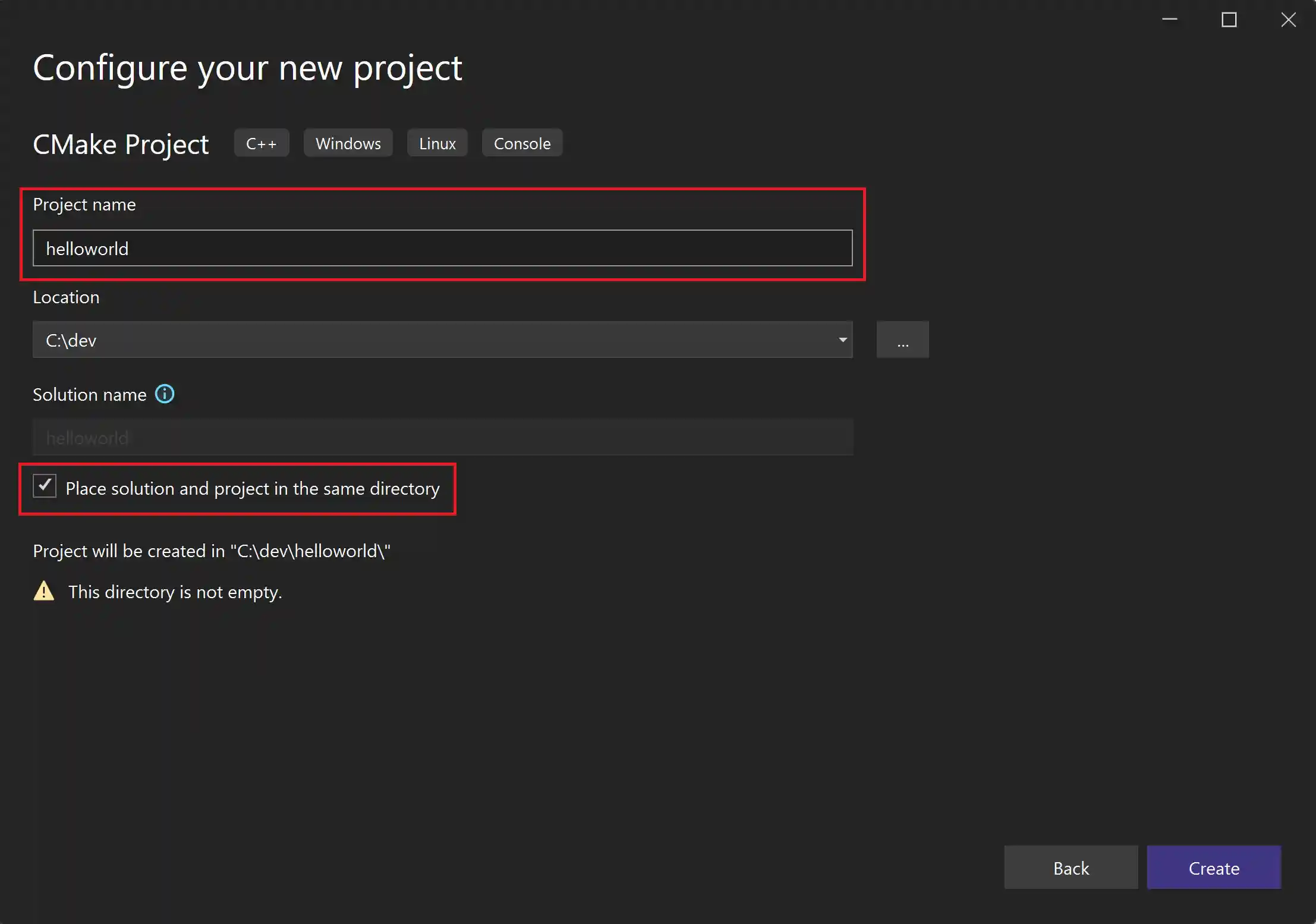 naming your CMake project
