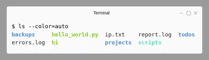 example with --color option