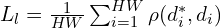 L_l = \frac{1}{HW} \sum_{i=1}^{HW} \rho(d^*_i, d_i)