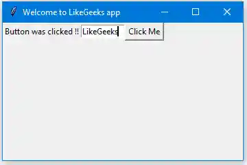 Python GUI examples add entry widget