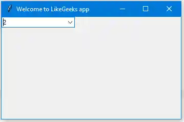 Python GUI examples combobox