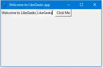 Python GUI examples entry widget event