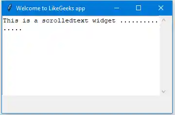 Python GUI examples add scrolledtext