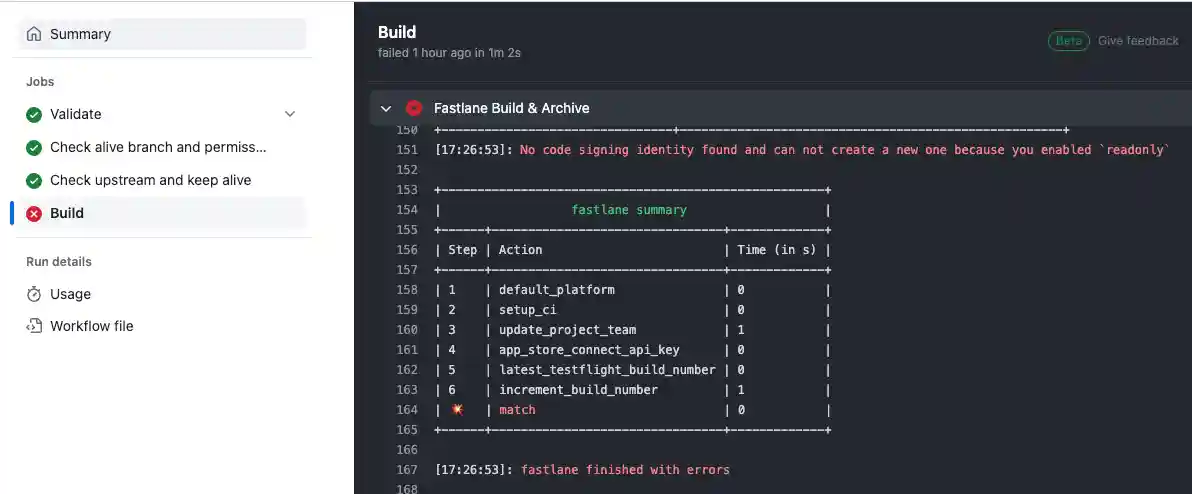 graphic showing missing distribution certificate