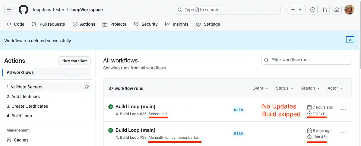 normal weekly check for updates when there are no updates