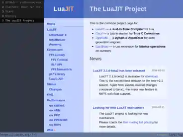 Screenshot of Luakit.