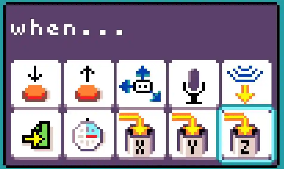 event tiles in when section