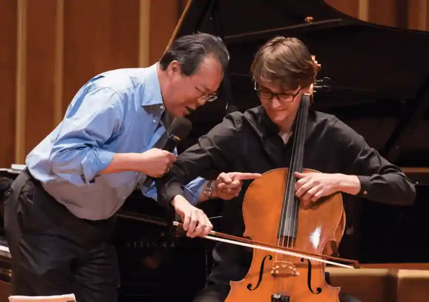 Yo-yo Ma with student