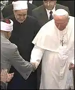 The Pope with Sunni Muslim cleric Sheikh Mohammed Sayyed Tantawi