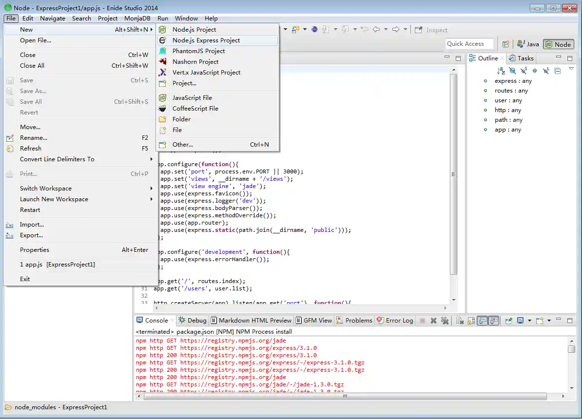 Enide-Studio-2014-File-New
