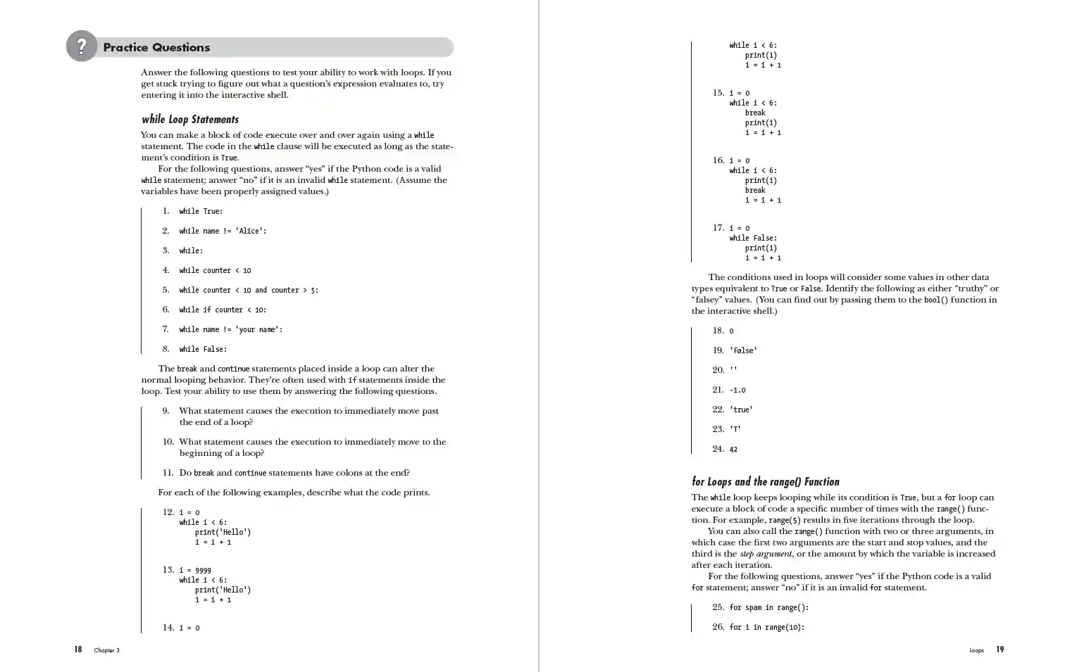 Automate the Boring Stuff Workbook pages 18-19